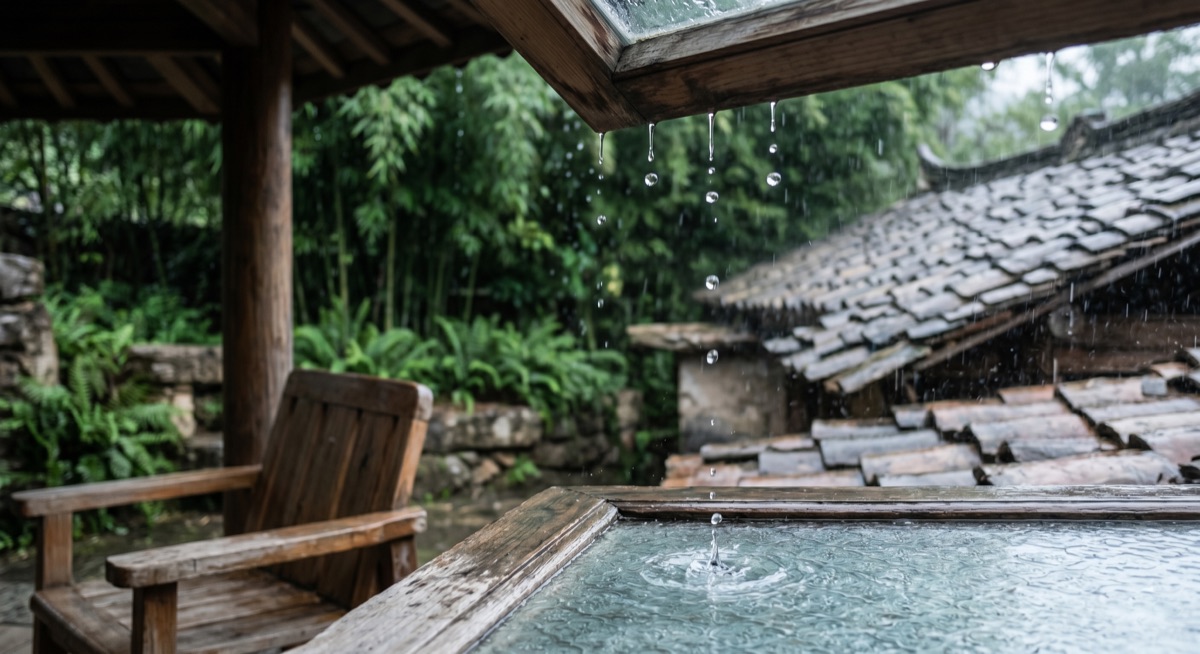屋檐雨珠